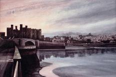 The Red Sail, Caernarfon-Jane Carpanini-Framed Giclee Print