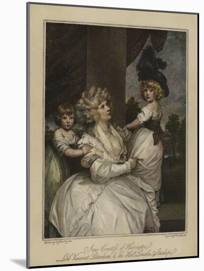 Jane Countess of Harrington, Lord Viscount Petersham, and the Honourable Lincoln Stanhope-Sir Joshua Reynolds-Mounted Giclee Print