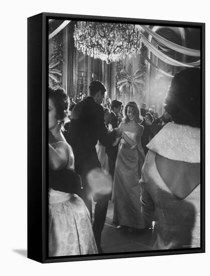 Jane Fonda Dancing at Charity Ball at Waldorf Astoria-Yale Joel-Framed Premier Image Canvas