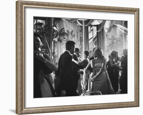 Jane Fonda Dancing at Charity Ball at Waldorf Astoria-Yale Joel-Framed Premium Photographic Print