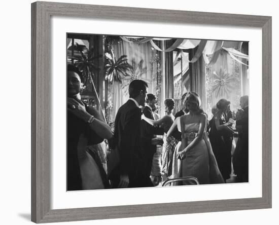 Jane Fonda Dancing at Charity Ball at Waldorf Astoria-Yale Joel-Framed Premium Photographic Print