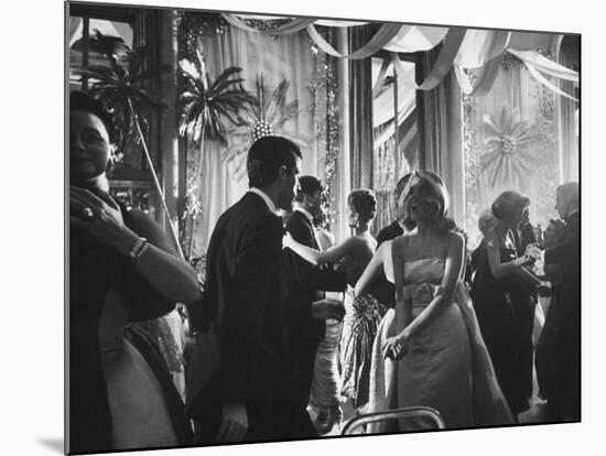 Jane Fonda Dancing at Charity Ball at Waldorf Astoria-Yale Joel-Mounted Premium Photographic Print