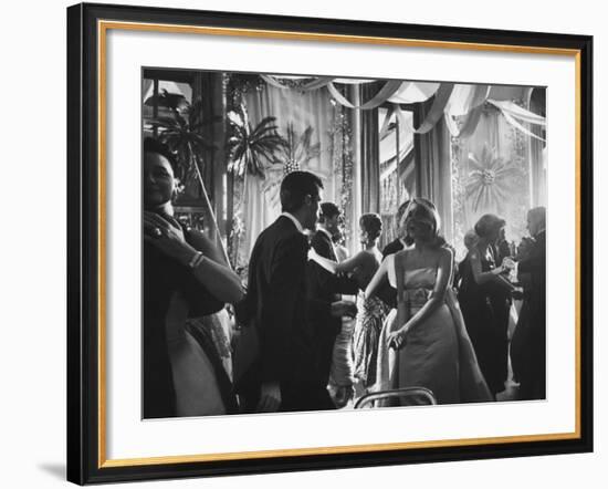 Jane Fonda Dancing at Charity Ball at Waldorf Astoria-Yale Joel-Framed Premium Photographic Print