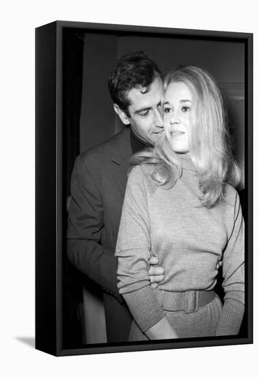 Jane Fonda Et Roger Vadim During the Shooting of the Movie "La Curée"-Richard Bouchara-Framed Premier Image Canvas