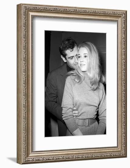 Jane Fonda Et Roger Vadim During the Shooting of the Movie "La Curée"-Richard Bouchara-Framed Photographic Print