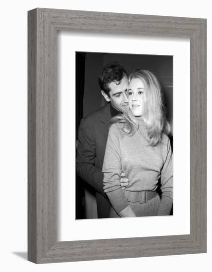 Jane Fonda Et Roger Vadim During the Shooting of the Movie "La Curée"-Richard Bouchara-Framed Photographic Print