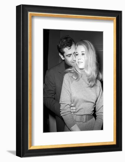 Jane Fonda Et Roger Vadim During the Shooting of the Movie "La Curée"-Richard Bouchara-Framed Photographic Print