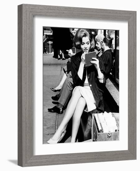 Jane Fonda. "Sunday in New York" [1963], Directed by Peter Tewksbury.-null-Framed Photographic Print