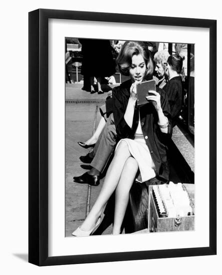 Jane Fonda. "Sunday in New York" [1963], Directed by Peter Tewksbury.-null-Framed Photographic Print