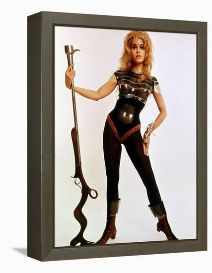 Jane Fonda, Wearing Space Age Costume in Publicity Still from Roger Vadim's Film "Barbarella"-Carlo Bavagnoli-Framed Premier Image Canvas