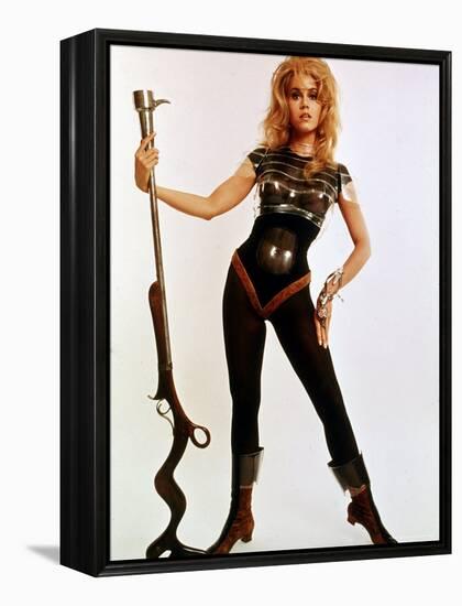 Jane Fonda, Wearing Space Age Costume in Publicity Still from Roger Vadim's Film "Barbarella"-Carlo Bavagnoli-Framed Premier Image Canvas