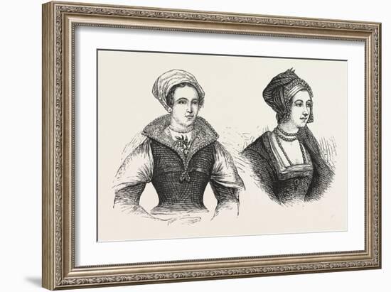 Jane Grey and Anne Boleyn, Prisoners in the Tower, London, 1876, Uk-null-Framed Giclee Print