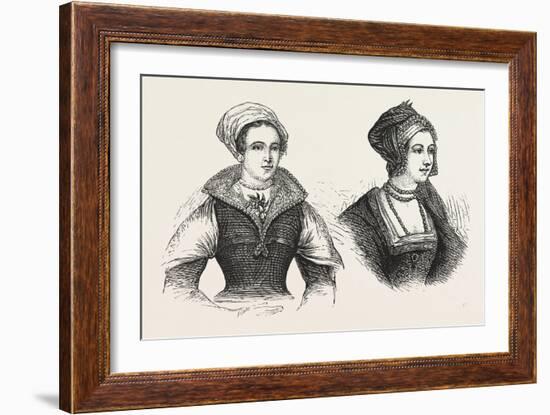 Jane Grey and Anne Boleyn, Prisoners in the Tower, London, 1876, Uk-null-Framed Giclee Print