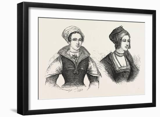 Jane Grey and Anne Boleyn, Prisoners in the Tower, London, 1876, Uk-null-Framed Giclee Print