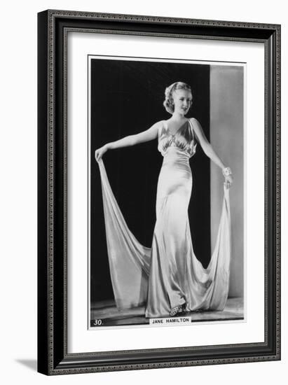 Jane Hamilton, American Film Actress, C1938-null-Framed Giclee Print