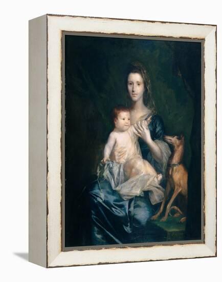 Jane Hamilton, Wife of 9Th Lord Cathcart, and Her Daughter Jane, Later Duchess of Atholl, 1754-55 (-Joshua Reynolds-Framed Premier Image Canvas