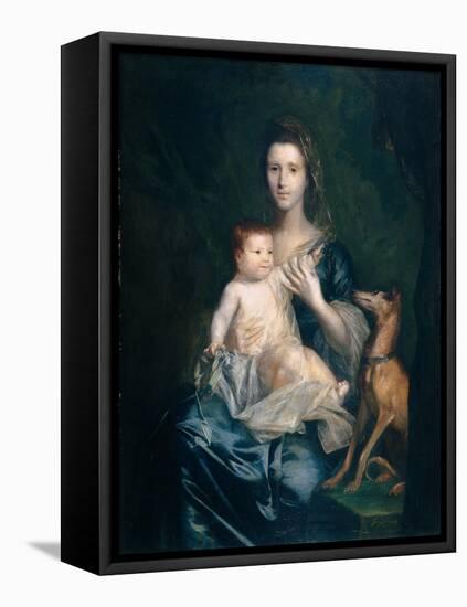 Jane Hamilton, Wife of 9Th Lord Cathcart, and Her Daughter Jane, Later Duchess of Atholl, 1754-55 (-Joshua Reynolds-Framed Premier Image Canvas