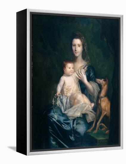 Jane Hamilton, Wife of 9Th Lord Cathcart, and Her Daughter Jane, Later Duchess of Atholl, 1754-55 (-Joshua Reynolds-Framed Premier Image Canvas