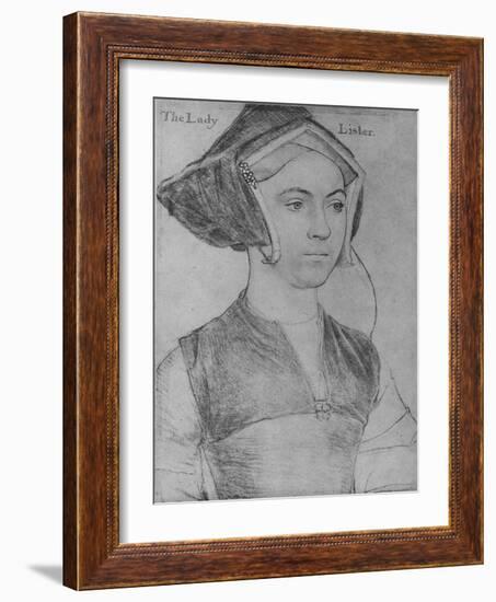 'Jane, Lady Lister', c1532-1543 (1945)-Hans Holbein the Younger-Framed Giclee Print