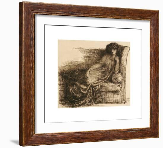 Jane Morris, 1870-Dante Gabriel Rossetti-Framed Premium Giclee Print