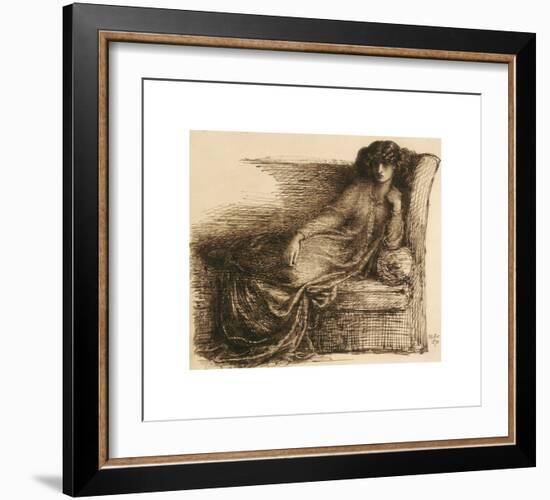 Jane Morris, 1870-Dante Gabriel Rossetti-Framed Premium Giclee Print