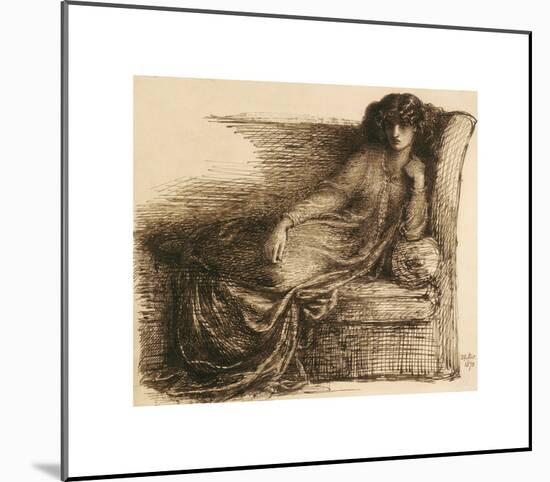 Jane Morris, 1870-Dante Gabriel Rossetti-Mounted Premium Giclee Print