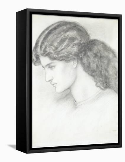 Jane Morris, the Wife of William Morris-Dante Gabriel Rossetti-Framed Premier Image Canvas