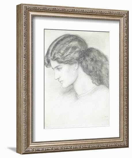 Jane Morris, the Wife of William Morris-Dante Gabriel Rossetti-Framed Giclee Print