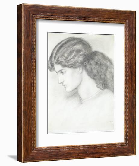 Jane Morris, the Wife of William Morris-Dante Gabriel Rossetti-Framed Giclee Print