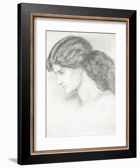 Jane Morris, the Wife of William Morris-Dante Gabriel Rossetti-Framed Giclee Print