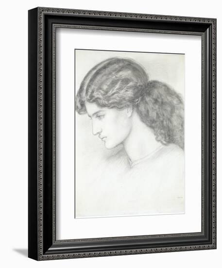 Jane Morris, the Wife of William Morris-Dante Gabriel Rossetti-Framed Giclee Print