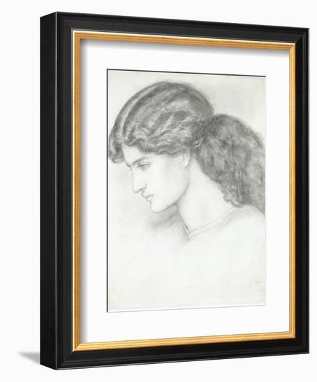 Jane Morris, the Wife of William Morris-Dante Gabriel Rossetti-Framed Giclee Print