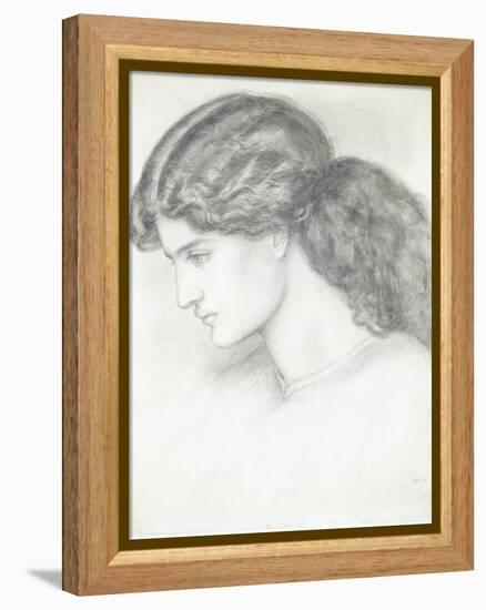 Jane Morris, the Wife of William Morris-Dante Gabriel Rossetti-Framed Premier Image Canvas