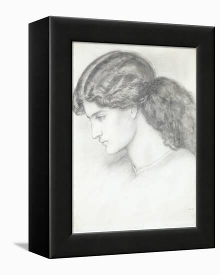 Jane Morris, the Wife of William Morris-Dante Gabriel Rossetti-Framed Premier Image Canvas