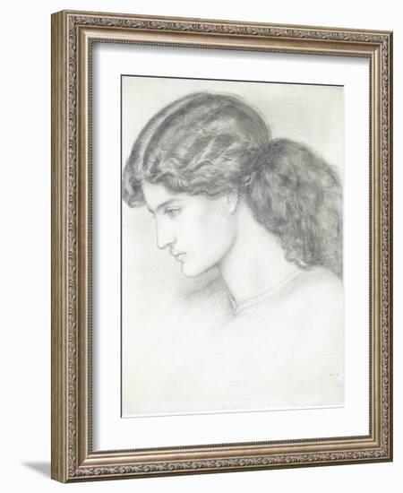 Jane Morris, the Wife of William Morris-Dante Gabriel Rossetti-Framed Giclee Print