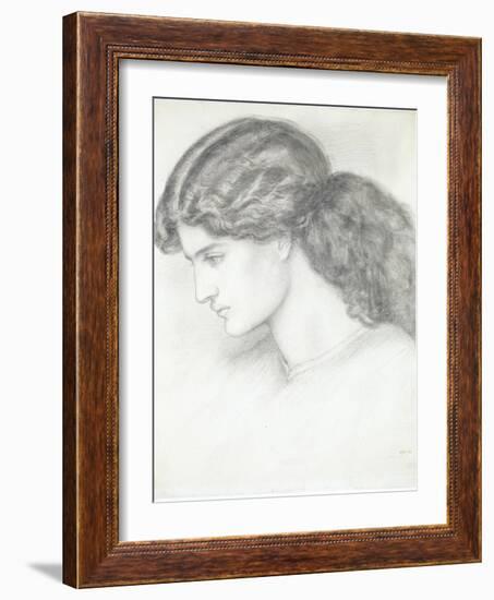 Jane Morris, the Wife of William Morris-Dante Gabriel Rossetti-Framed Giclee Print