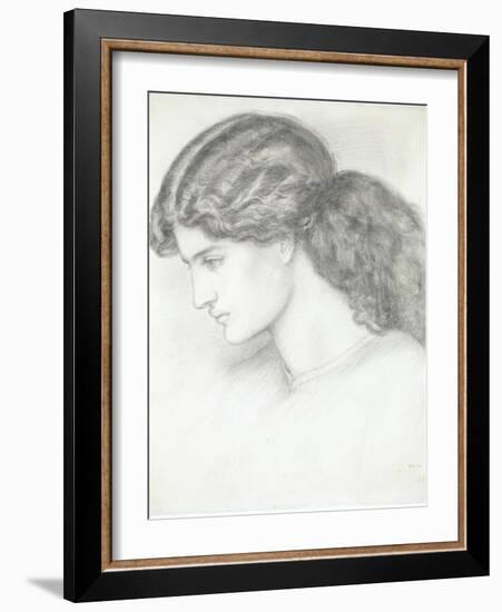 Jane Morris, the Wife of William Morris-Dante Gabriel Rossetti-Framed Giclee Print