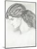 Jane Morris, the Wife of William Morris-Dante Gabriel Rossetti-Mounted Giclee Print