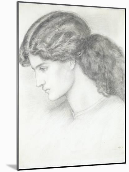 Jane Morris, the Wife of William Morris-Dante Gabriel Rossetti-Mounted Giclee Print