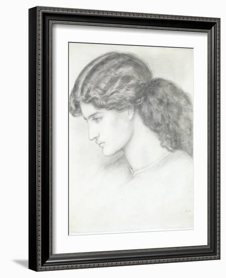 Jane Morris, the Wife of William Morris-Dante Gabriel Rossetti-Framed Giclee Print