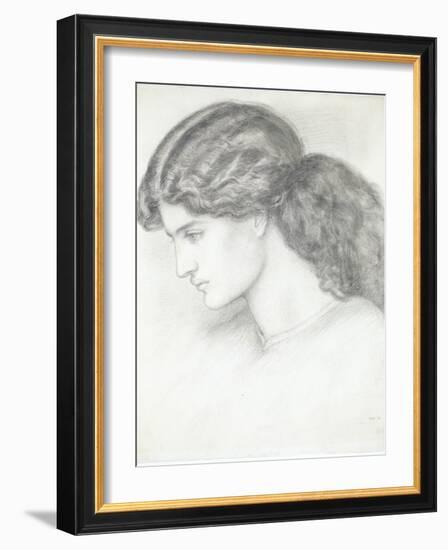 Jane Morris, the Wife of William Morris-Dante Gabriel Rossetti-Framed Giclee Print