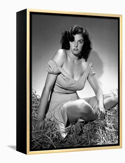 Jane Russell. "The Outlaw" 1943, Directed by Howard Hughes-null-Framed Premier Image Canvas