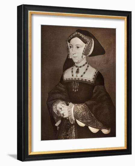 Jane Seymour, 1536-Hans Holbein the Younger-Framed Giclee Print