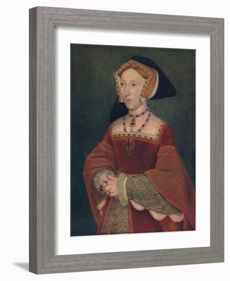 'Jane Seymour', 1537-Hans Holbein the Younger-Framed Giclee Print