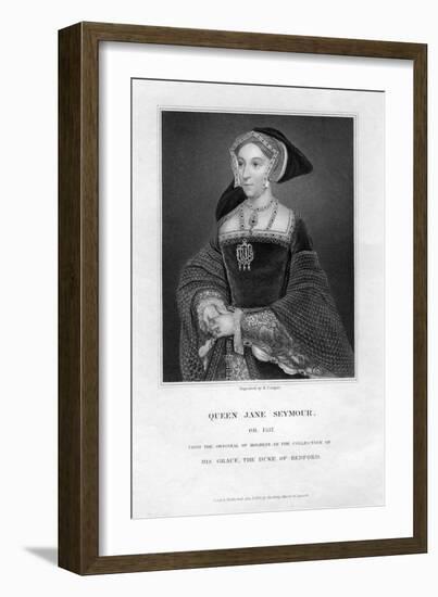 Jane Seymour, Third Wife and Queen of Henry VIII of England-R Cooper-Framed Giclee Print