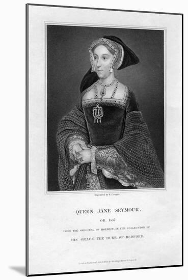Jane Seymour, Third Wife and Queen of Henry VIII of England-R Cooper-Mounted Giclee Print