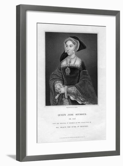 Jane Seymour, Third Wife and Queen of Henry VIII of England-R Cooper-Framed Giclee Print