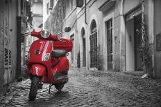 Italy, Lazio, Rome, Trastevere, Red Vespa-Jane Sweeney-Photographic Print