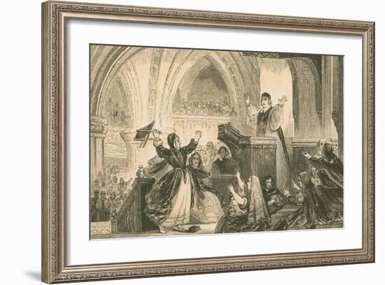 Janet Geddes in St. Giles' Church, Edinburgh, 1637-null-Framed Giclee Print