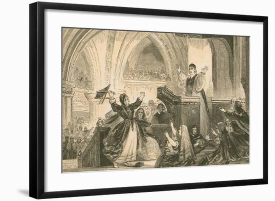 Janet Geddes in St. Giles' Church, Edinburgh, 1637-null-Framed Giclee Print